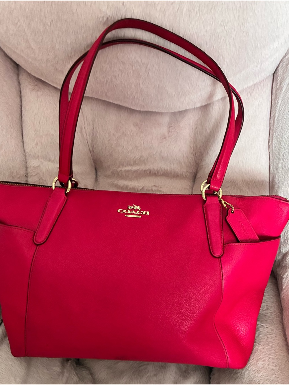Coach Fuchsia LargeTote Bag - Classic Everyday Carry